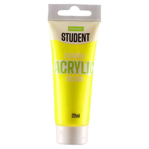 Picture of STUDENT ACRYLIC PAINT 22ML NEON LEMON YELLOW